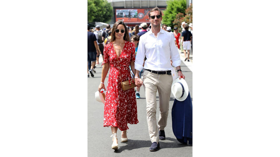  Pippa Middleton and her husband James Matthews are seen attending the french open