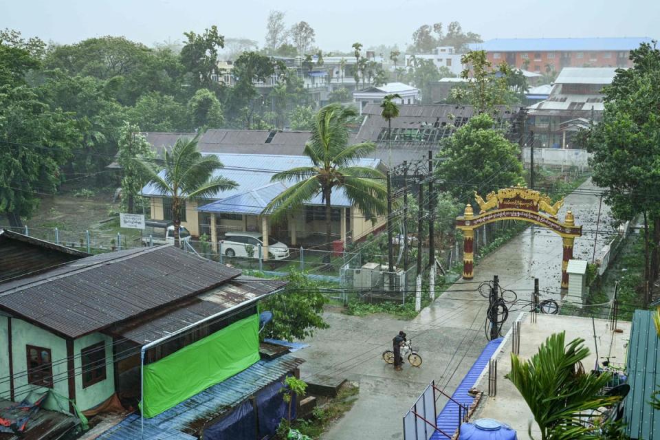 Street in Kyauktaw in Myanmar’s Rakhine state (AFP via Getty Images)