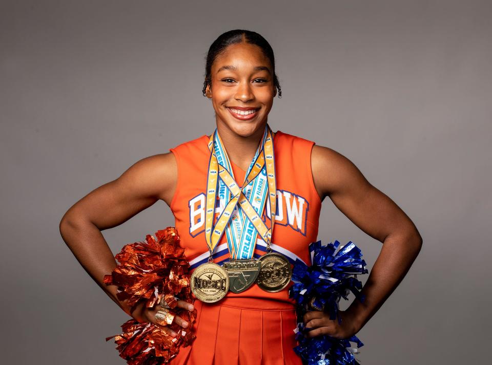 All County Cheerleading - Bartow High School - Ryan Simone Williams in Lakeland Fl. Thursday March 22, 2024.
Ernst Peters/The Ledger