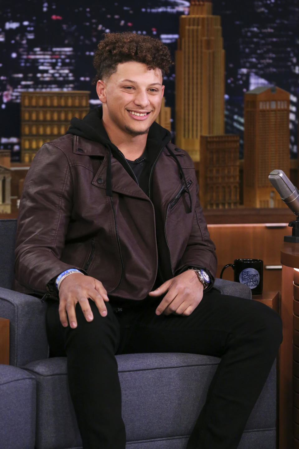 Mahomes on "The Tonight Show Starring Jimmy Fallon" in New York City on April 11, 2019.