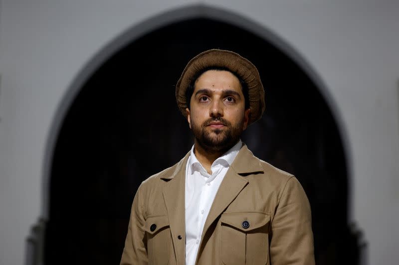 Ahmad Massoud, exiled leader of the National Resistance Front of Afghanistan, in Paris