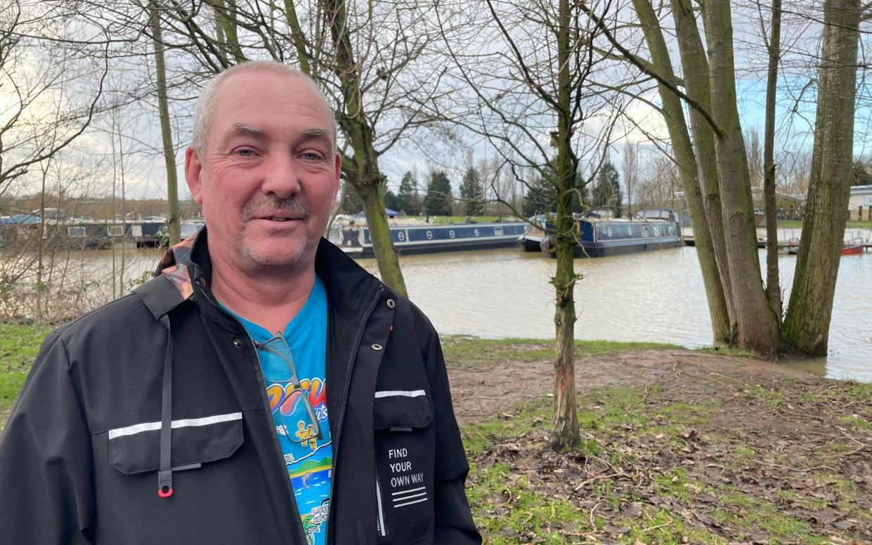 Robert Britchford is one of several residents who have been evacuated from caravans and houseboats on Billing Aquadrome near Northamptonshire