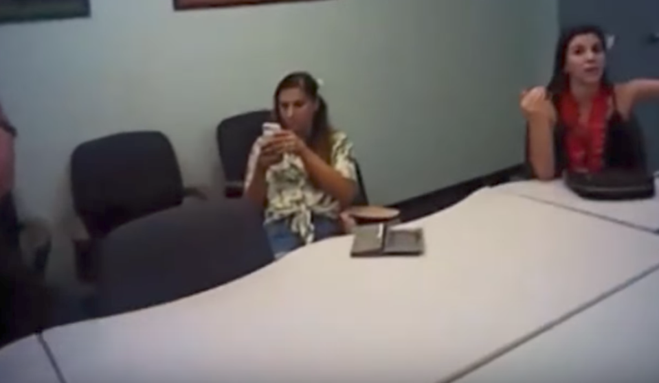 Body cam footage showed Alex Morgan (L) and a friend arguing with officers. (YouTube)