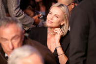 <p>Actress Charlize Theron attends the super welterweight boxing match between Floyd Mayweather Jr. and Conor McGregor on August 26, 2017 at T-Mobile Arena in Las Vegas, Nevada. (Photo by Christian Petersen/Getty Images) </p>
