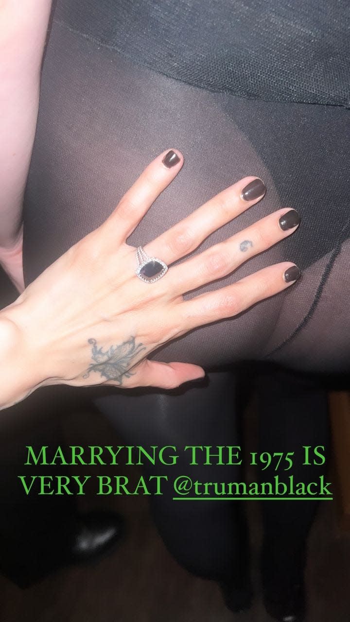 Betchel shared an Instagram Story showing what appears to be an engagement ring on June 11.