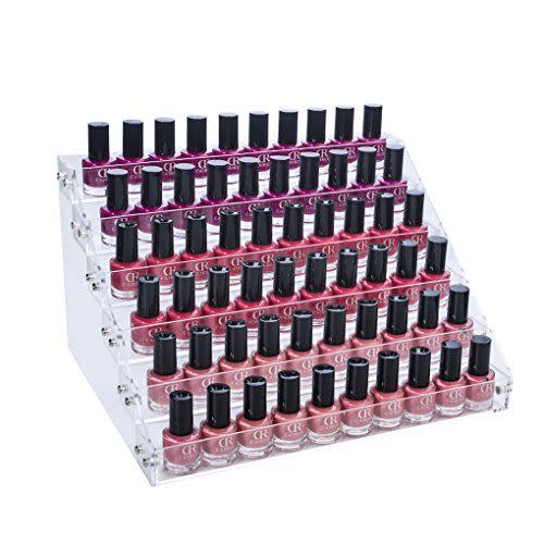 7) 6 Tier Acrylic Nail Polish Ink Rack