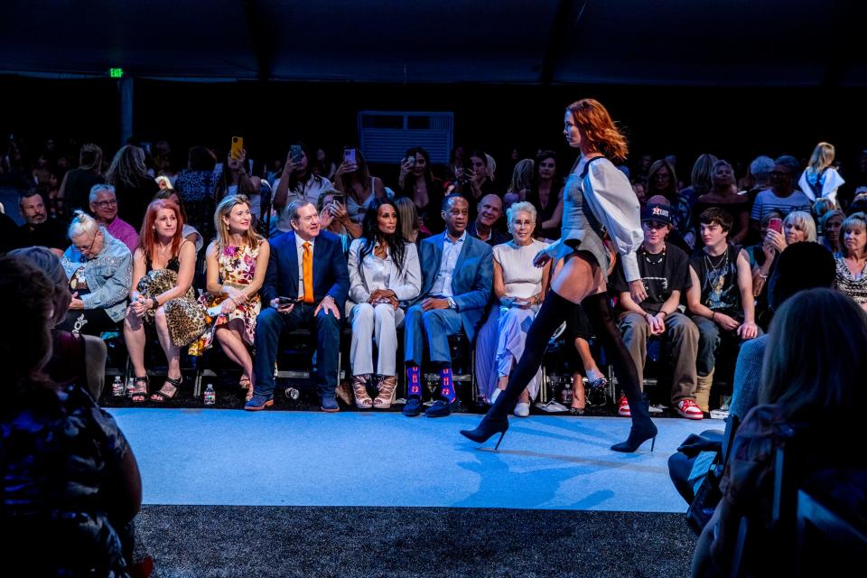 Models debut fashion collections from recent graduates of the Fashion Institute of Design and Merchandising during Fashion Week El Paseo on Thursday, March 24, 2022. 