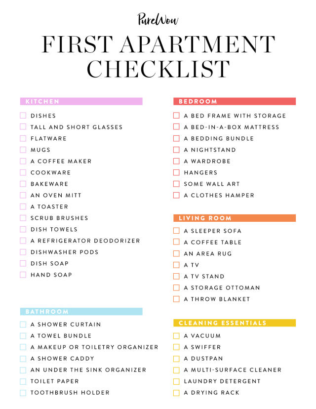 Apartment Essentials: First Apartment Checklist 