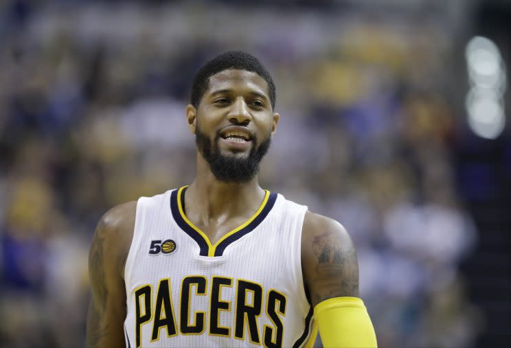 Paul George signs a contract extension with the Indiana Pacers, as