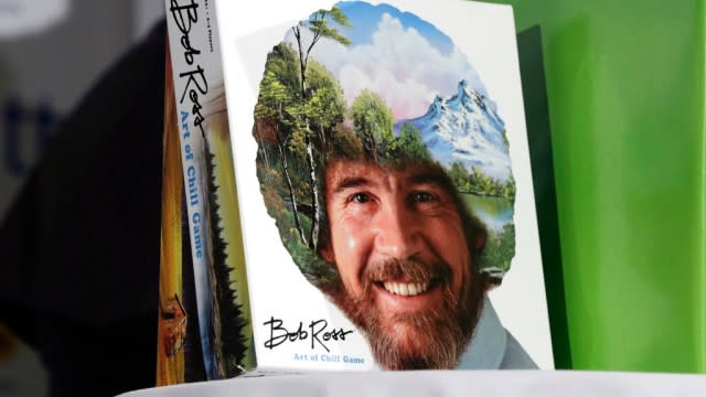 The Bob Ross "Art of the Chill Game," by Big G Creative, is displayed.
