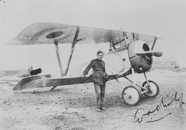 <p>Captain William A. Bishop, V.C., Royal Flying Corps, who has up to this date shot down 37 German aircraft. Aug. 1917. Credit: William Rider-Rider. Canada. Dept. of National Defence. Library and Archives Canada</p> 