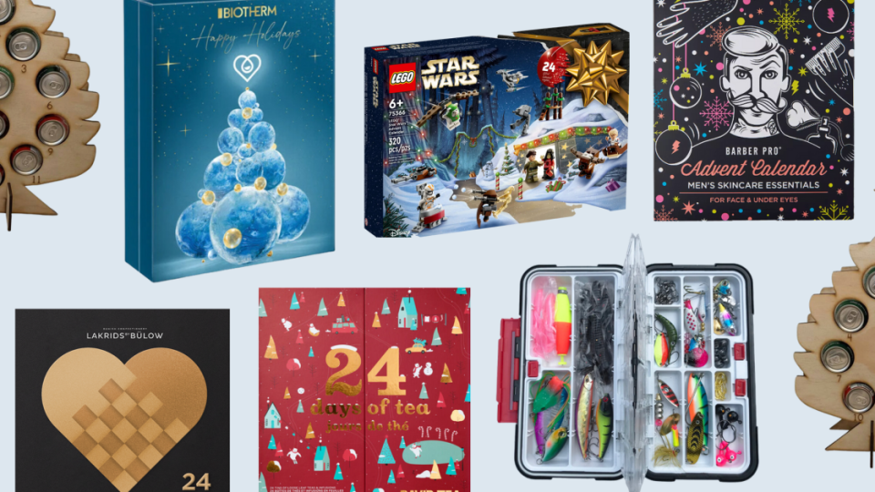 men's christmas advent calendars, davidstea advent calendar, barber beard advent calendar, beer christmas tree, biotherm advent calendar, liquorice advent calendar, Best advent calendars for men in 2023 (Photos via DavidsTea, Biotherm, Urban Outfitters, Amazon, Etsy, Well.ca)