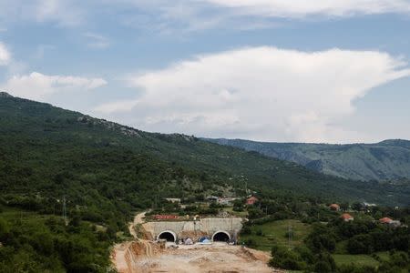 A tunnel construction site of the Bar-Boljare highway is seen in the village of Vilac, Montenegro June 11, 2018. Picture taken June 11, 2018. REUTERS/Stevo Vasiljevic