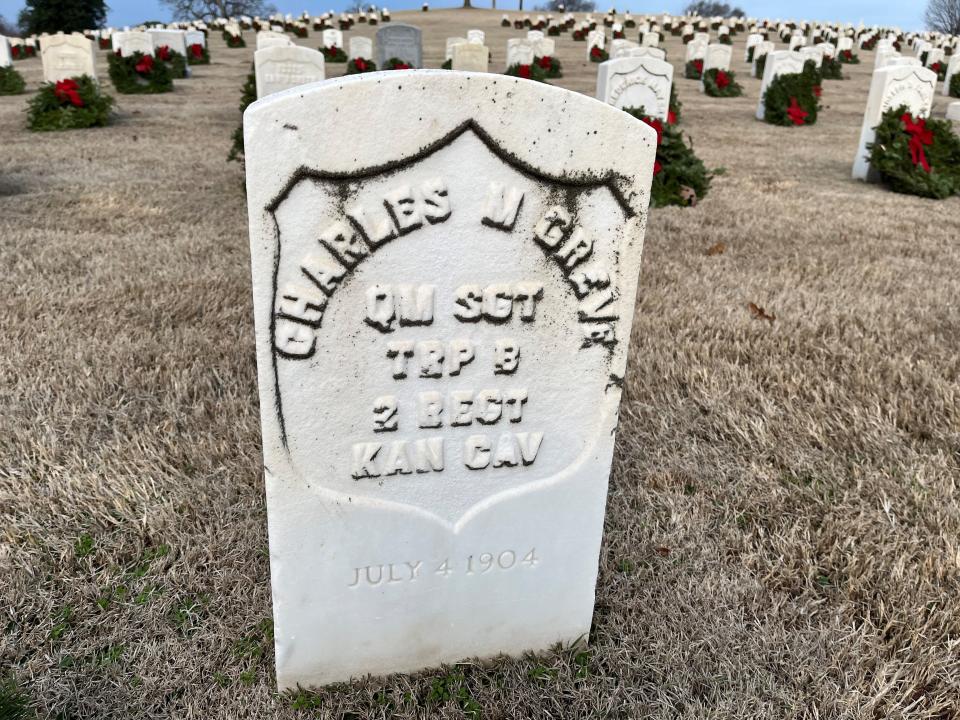 The grave of Charles Greve, father of Harriet Greve, is at Chattanooga’s National Cemetery. He had been a member of the Union Army before settling in Chattanooga.