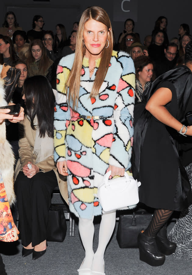 <b>New York Fashion AW13: Weird and wonderful runway looks<br><br></b>Anna Dello Rosso opted for ice-cream-inspired chic for the Rachel Zoe FROW. The jury's still out on whether she pulled it off...<b><br></b>