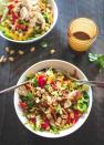 <p>This salad is a variety of experiences all in one bowl—it’s sweet, savory, a little spicy, and most importantly, very crunchy.</p> <p>Get the recipe <a href="https://inquiringchef.com/thai-chopped-salad-peanut-vinaigrette/" rel="nofollow noopener" target="_blank" data-ylk="slk:here;elm:context_link;itc:0;sec:content-canvas" class="link ">here</a>.</p>