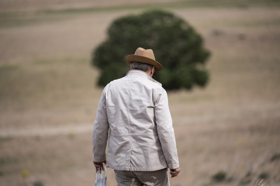 This image released by NBC shows James Spader as Raymond Reddington in a scene from "The Blacklist." The 2-hour series finale airs July 13. (Fernando Marrero/NBC/ Sony Pictures Television via AP)