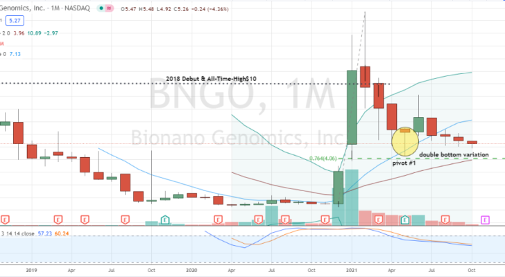Bionano Genomics (BNGO) monthly retreat could turn into an October double bottom treat for bulls