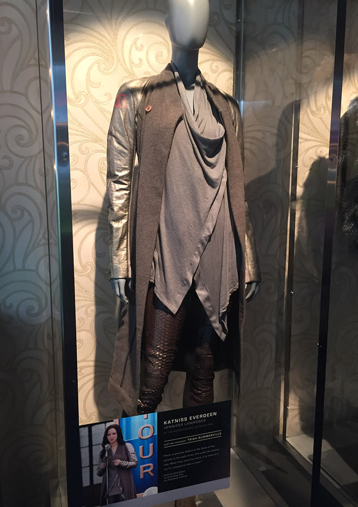 This is what Katniss wore during that awkward press tour at the beginning of Catching Fire. Modest and relatable, but also chic.