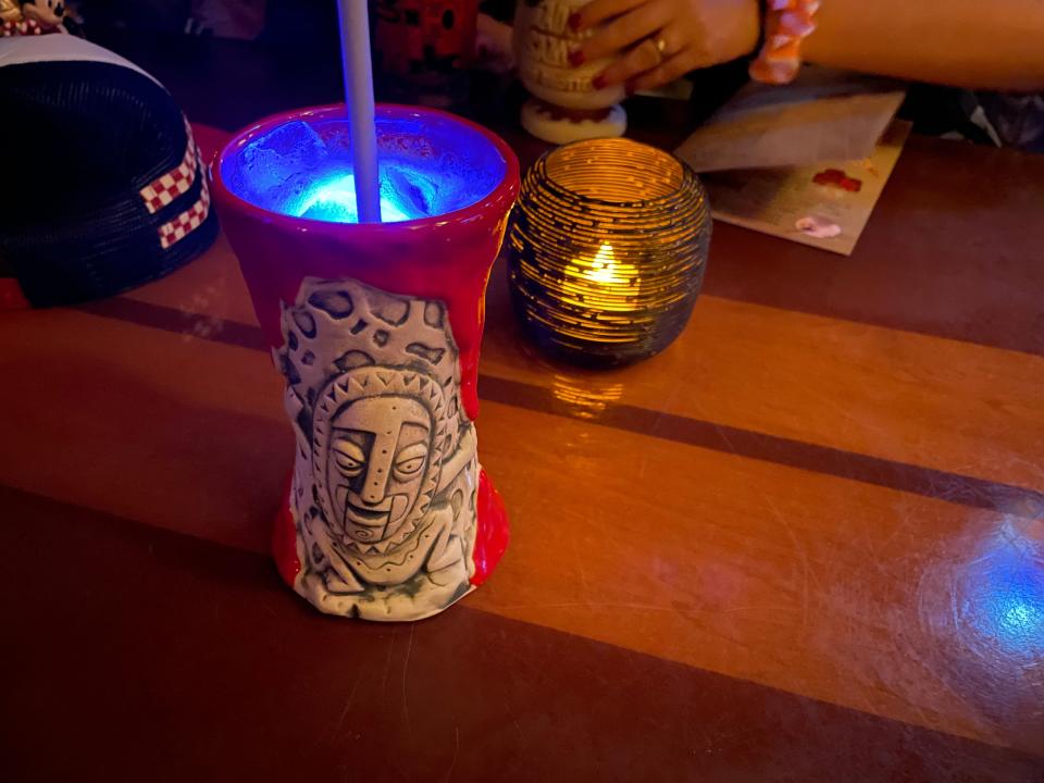 punch cocktail from trader sam's bar at disney's polynesian resort