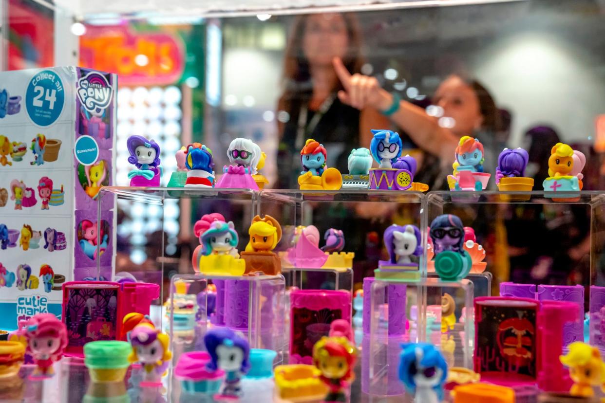 A young fan stops at the "My Little Pony" booth on day two of Comic-Con International on Friday, July 20, 2018 in San Diego, CA. (Photo by Christy Radecic/Invision/AP)