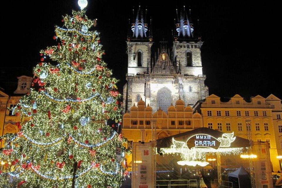 The Christmas tree in Old Town Square is a sight to behold