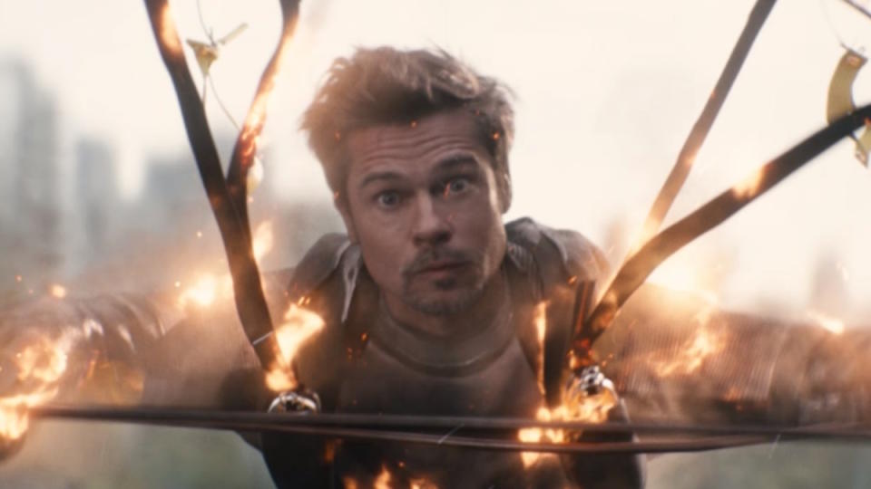 Brad Pitt gets electrocuted in Deadpool 2