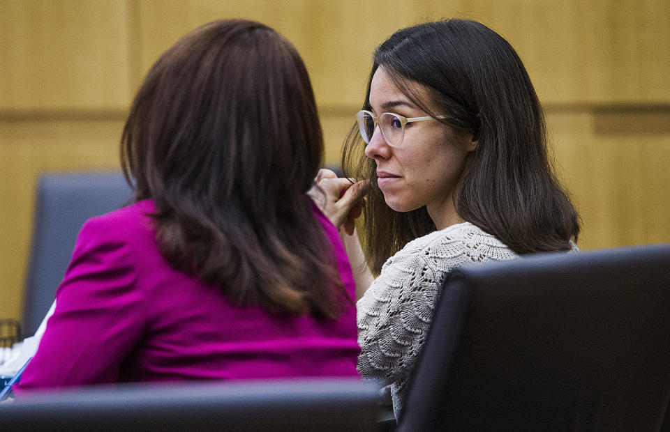 Jodi Arias in court during the third day of her penalty retrial on October 23, 2014.