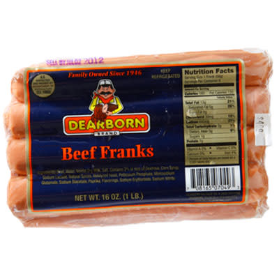 <div class="caption-credit"> Photo by: Todd Coleman</div><div class="caption-title">Dearborn Beef Franks</div><b>Dearborn Beef Franks, MICHIGAN</b> <br> <br> Made by a family-owned company since 1945, these all-beef, paprika-laced franks are beloved by Detroit Red Wings fans. <br> <br> <i>$3.99 for a 16-ounce package at <a rel="nofollow noopener" href="http://www.dearbornsausage.com/" target="_blank" data-ylk="slk:Dearborn Sausage Company" class="link ">Dearborn Sausage Company</a></i> <br> <br> <b><a rel="nofollow noopener" href="http://www.saveur.com/gallery/Barbecue-Main-Dishes?cmpid=sh062212" target="_blank" data-ylk="slk:RELATED: To-Die for Barbecue Recipes »" class="link ">RELATED: To-Die for Barbecue Recipes »</a></b>