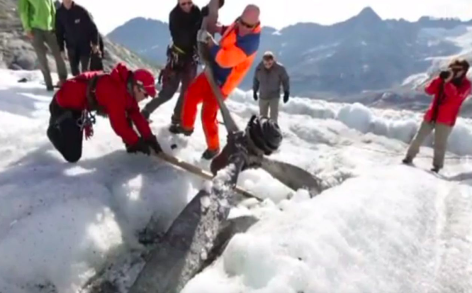 <em>The recent heatwave has helped uncover a Second World War plane in Switzerland (CEN)</em>