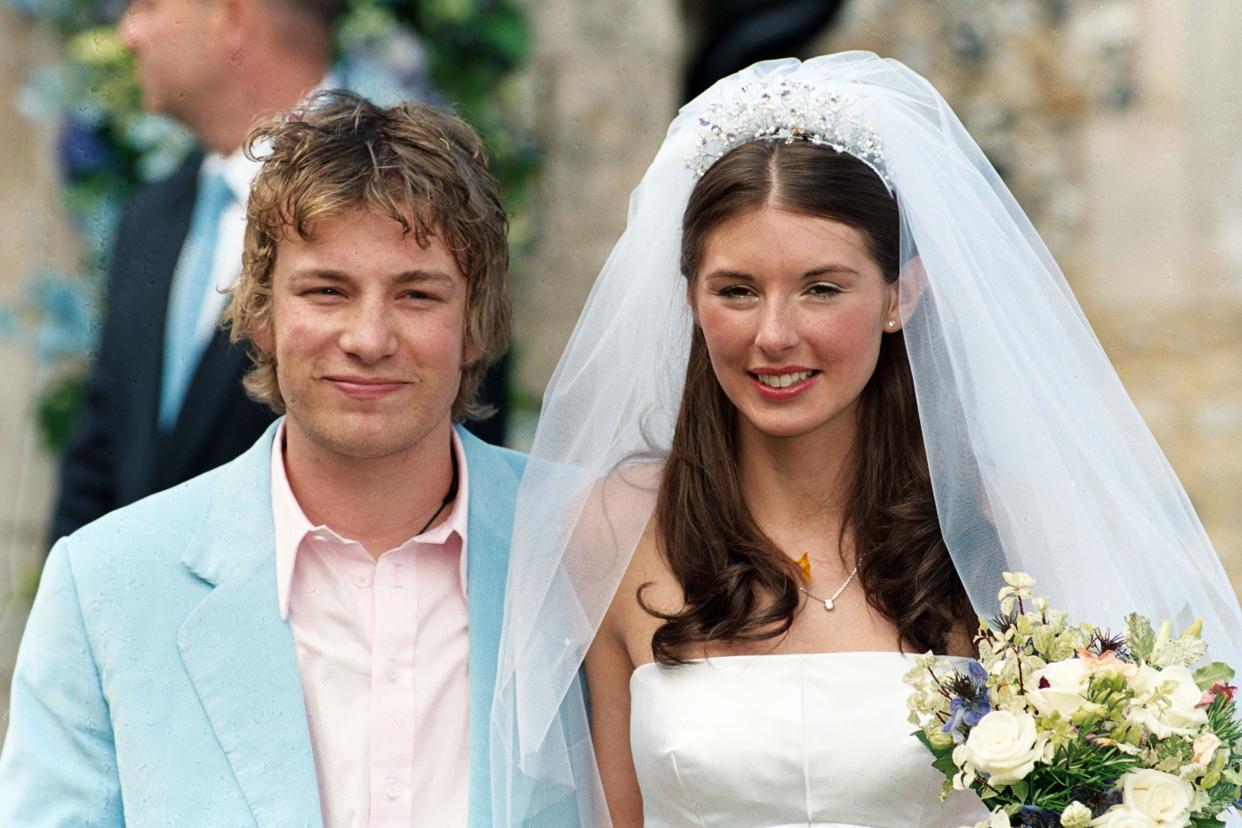 The wedding of Jamie Oliver and Juliette Norton in Clavering, Essex 2000