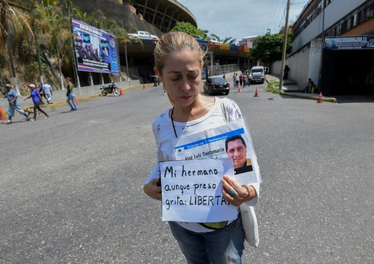 The sister of a prisoner at the Sebin intelligence service's Helicoide center in Caracas appeals for his release