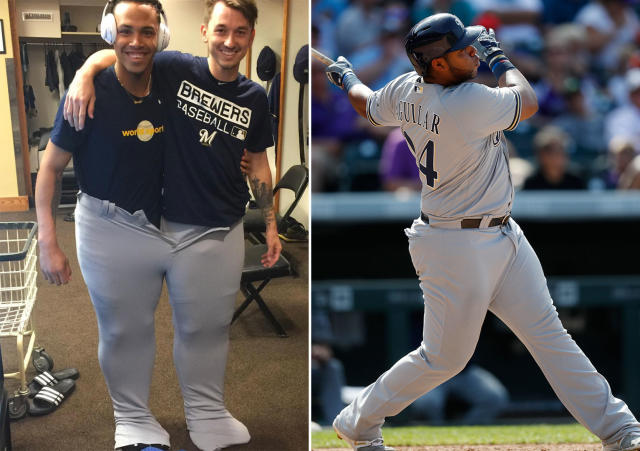 We sprinted over there:' Brewers' Orlando Arcia, Jesus Aguilar surprised  fans at Cerveceros Tailgate