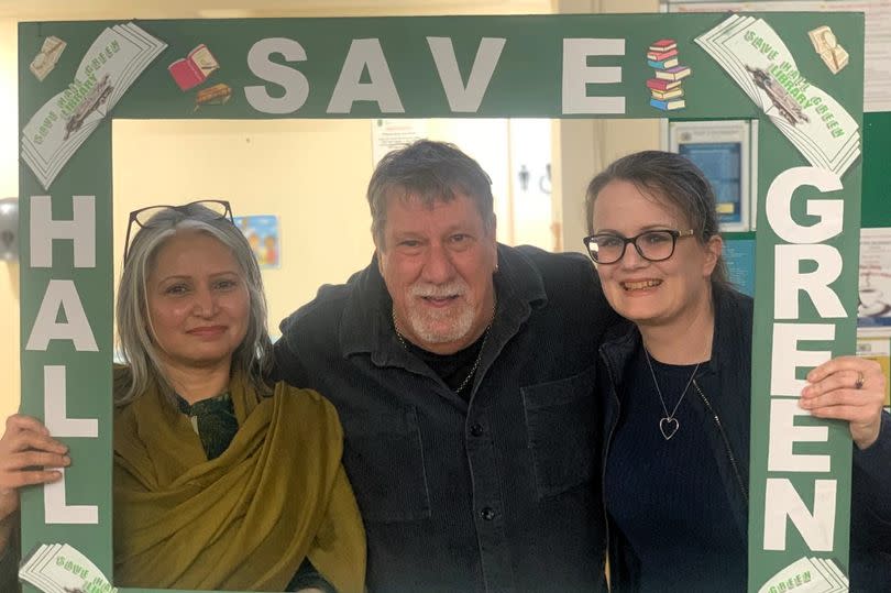 Professor Carl Chinn at an event organised by the Save Hall Green Library Campaign
