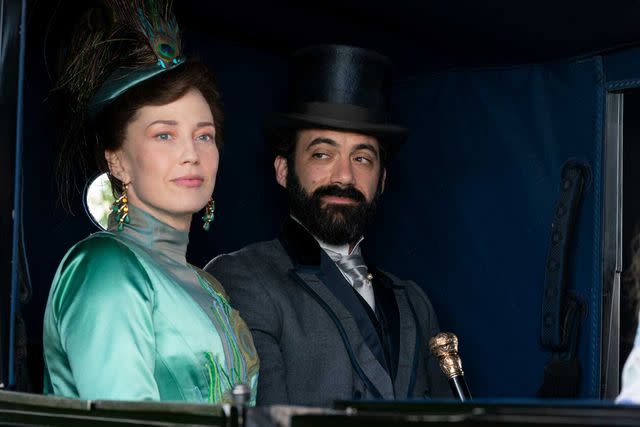 Alison Cohen Rosa/HBO Carrie Coon and Morgan Spector on 'The Gilded Age'