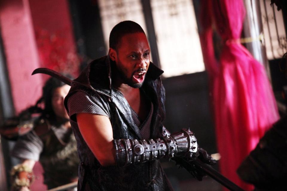 This image released by Universal Pictures shows actor-director RZA in a scene from "The Man With the Iron Fists." (AP Photo/Universal Pictures)