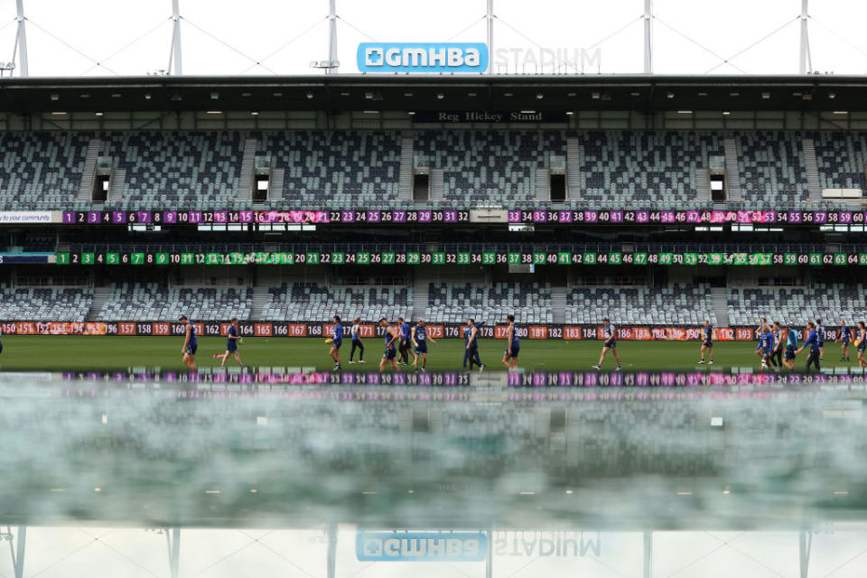 A general view during a Geelong Cats AFL training session at GMHBA Stadium on June 16, 2021 in Geelong, Australia. (Photo by Robert Cianflone/Getty Images)