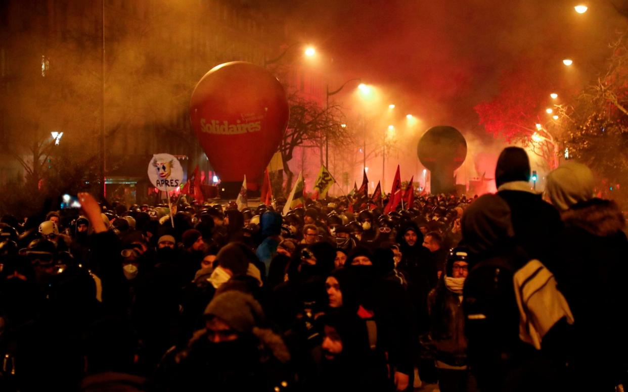 Tens of thousands strike against pension reforms in France that have yet to be divulged in detail - AFP