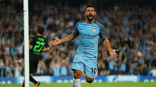 Aguero will be expected to step up in the absence of Jesus. Pic: Getty