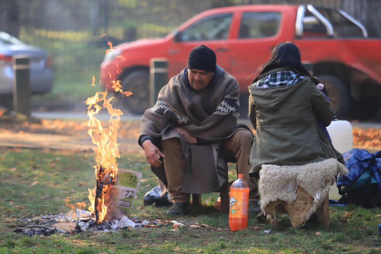 Hector Llaitul, en Temuco. (Photo by MARIO QUILODRAN / AFP)