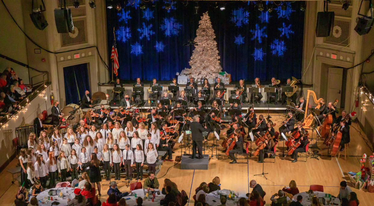 The Plymouth Philharmonic Orchestra presents “Hometown Holiday,” a holiday pops concert full of seasonal favorites. Pictured is their 2022 holiday pops concert.