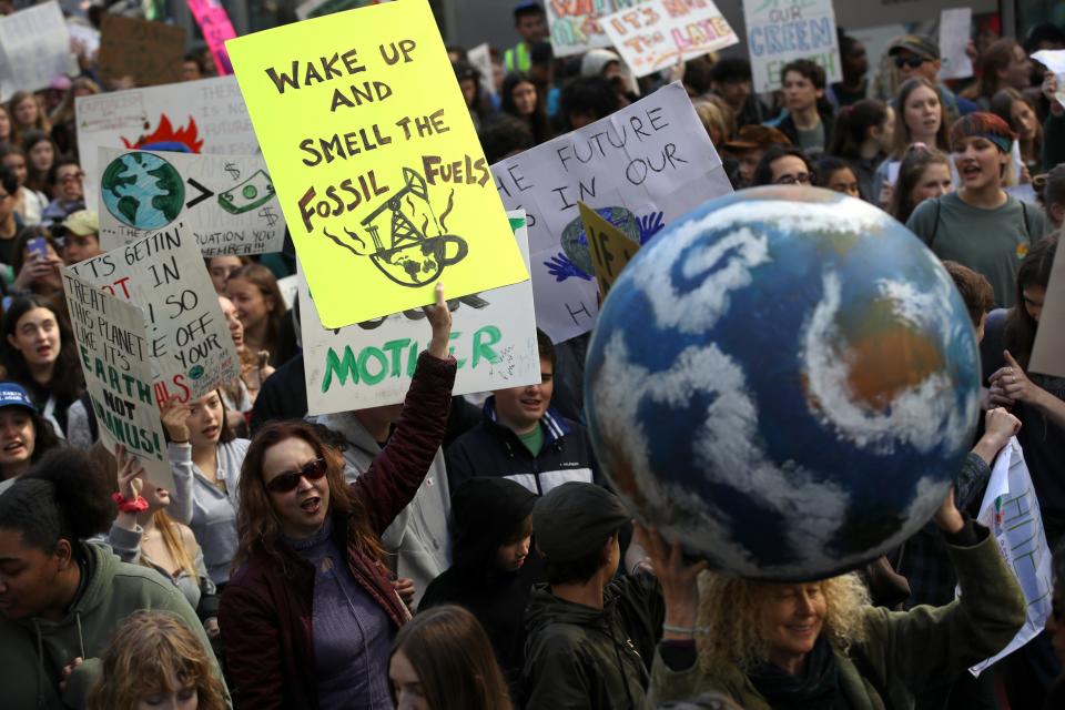 Protest on March 15, 2019, in San Francisco.