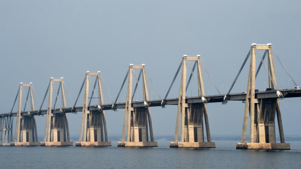 The General Rafael Urdaneta bridge over the Maracaibo Lake in Maracaibo, Venezuela, pictured here, was also designed by Italian engineer Riccardo Morandi.