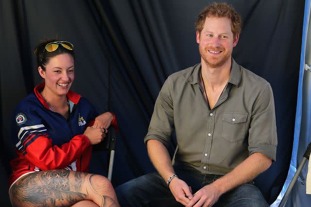 <p>Chris Jackson/PA</p> Elizabeth Marks and Prince Harry at the 2016 Invictus Games in Orlando, Florida