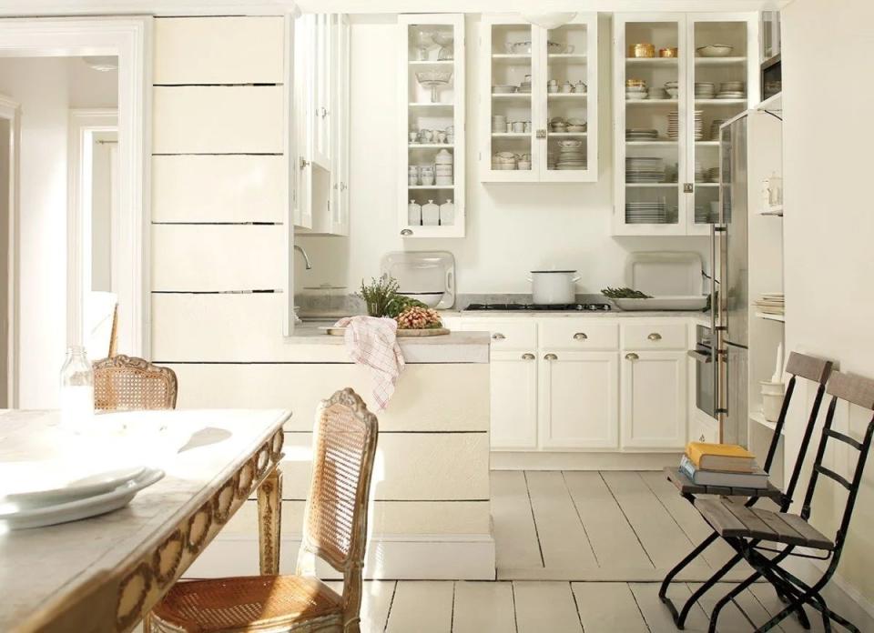 All white kitchen.