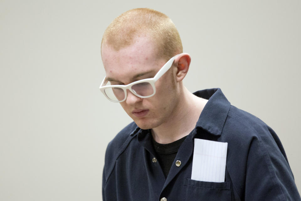 Tyerell Joe Przybycien takes his seat during his sentencing. (Photo: ASSOCIATED PRESS)