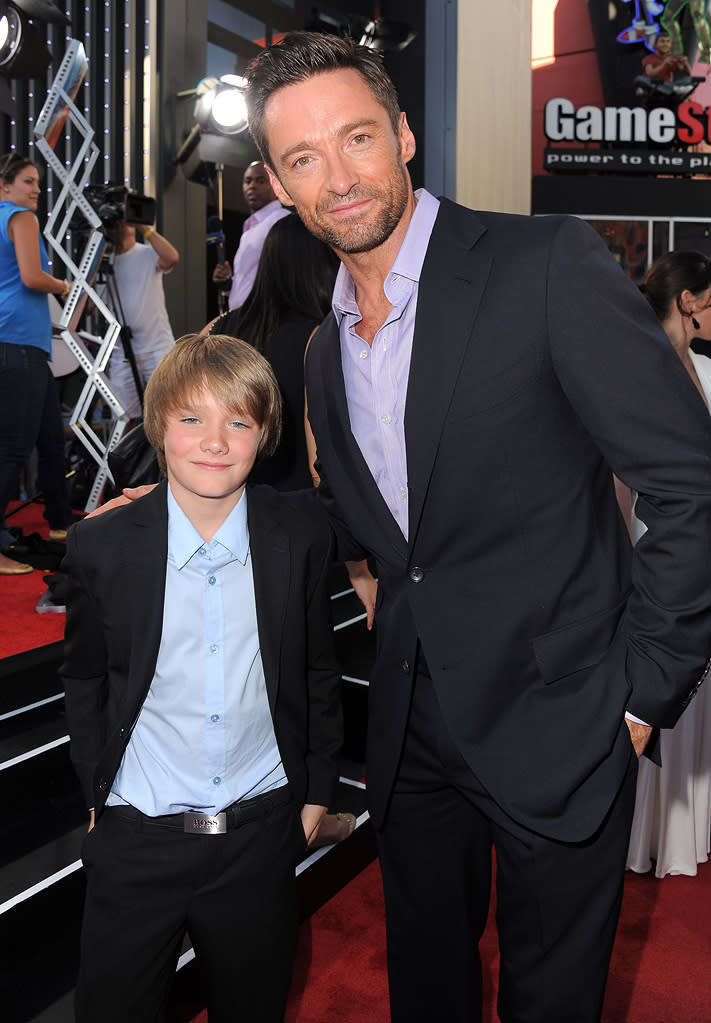 Real Steel 2011 LA Premiere Hugh Jackman Dakota Goyo