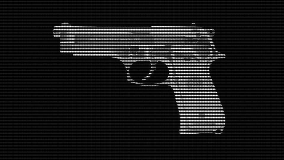 Graphic depicting an M9 service pistol. (AP Illustration/Peter Hamlin)