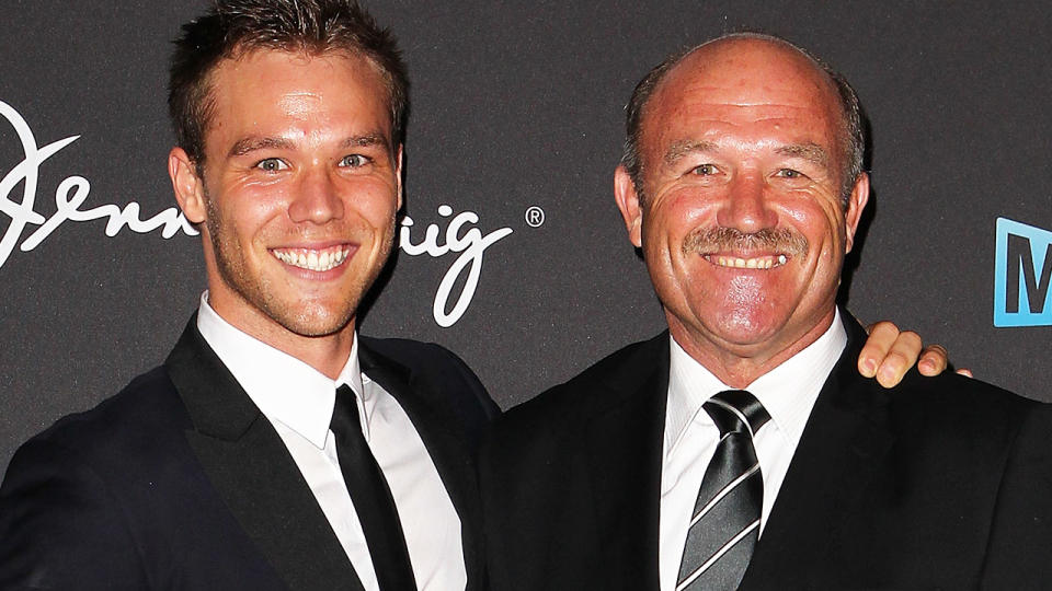 Lincoln and Wally Lewis, pictured here at the 2012 Logie Awards.