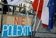 Demonstration outside Poland's Constitutional Tribunal building in Warsaw